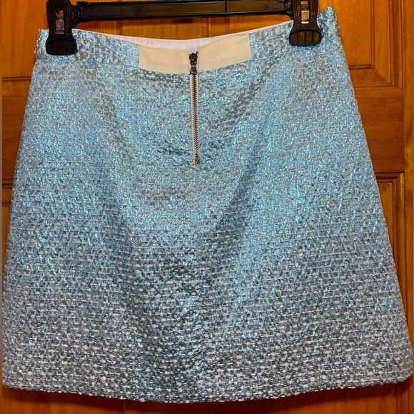 Alice + Olivia Ice Blue A-Line Mini Skirt for nightlife - Picture 3 of 9